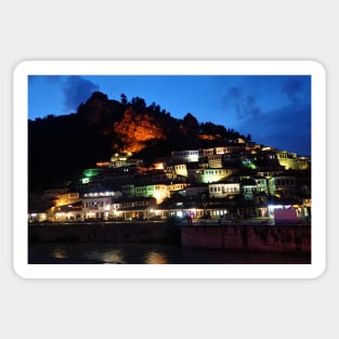 Night time in Berat Sticker